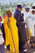 Mnich b�hem Timkatu. Lalibela. Etiopie.