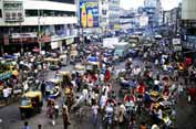 Dopravn� z�cpa rik��. Dh�ka. Banglad�.