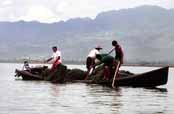 �ivot na jeze�e Inle. Myanmar (Barma).