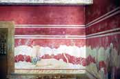 Knossos, Minoansk� hlavn� m�sto. Prvn� pal�c byl postaven okolo 1900 B.C., Kr�ta. �ecko.