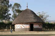Vesnick� d�m,  ji�n� od Addis Abbeby. Etiopie.