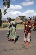 Vesnice ji�n� od Addis Abbeby. Etiopie.