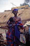 M�stn� �ena ve m�st� Mopti. Mali.
