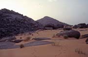 Saharsk� scenerie. Oblast Adrar des Ifoghas. Mali.