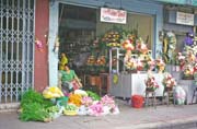 Kv�tinov� trh. Bangkok. Thajsko.
