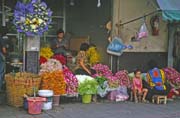 Kv�tinov� trh. Bangkok. Thajsko.
