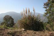 Okol� vesnice Mindat. Provincie Chin. Myanmar (Barma).