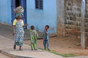 Pouli�n� �ivot, m�sto Ouidah. Benin.