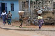Pouli�n� �ivot, m�sto Ouidah. Benin.