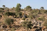 Horsk� vesnice Djingliya v hor�ch Mandara. Kamerun.