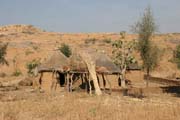 Horsk� vesnice v poho�� Mandara. Kamerun.
