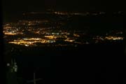 No�n� pohled na Liberec z oken Je�t�du. �esk� republika.