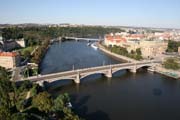 Jedine�n� pohled na Prahu z bal�nu. �esk� republika.