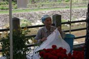 Trh Miya-gawa a pouli�n� prodejkyn� ve m�st� Takayama. Japonsko.