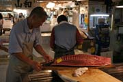 Ryb� trh Tsukiji, Tokio. Japonsko.