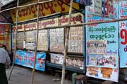 Loterie - prodej los�, Yangon. Myanmar (Barma).