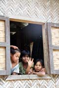 Vesnice etnika Chin, okol� Mrauk U. Myanmar (Barma).