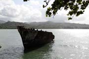 Vrak ve m�st�, Baracoa. Kuba.