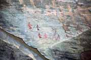 Kresby Bushman�, Giant's Castle N�rodn� park, Drakensberg. Jihoafrick� republika.